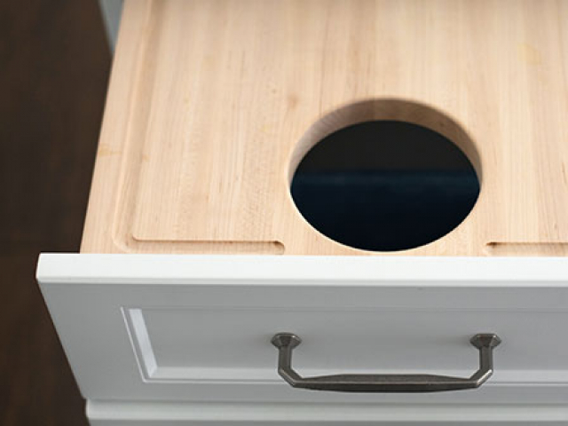 Pull Out Block with Waste Bin Access