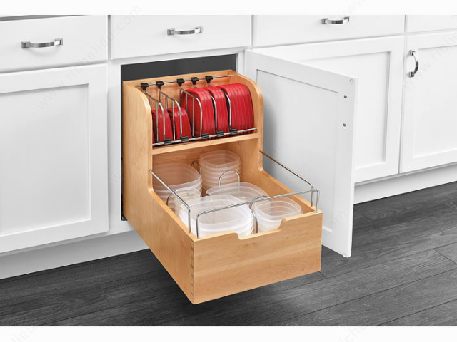 Pull-Out Container Storage with Dividers