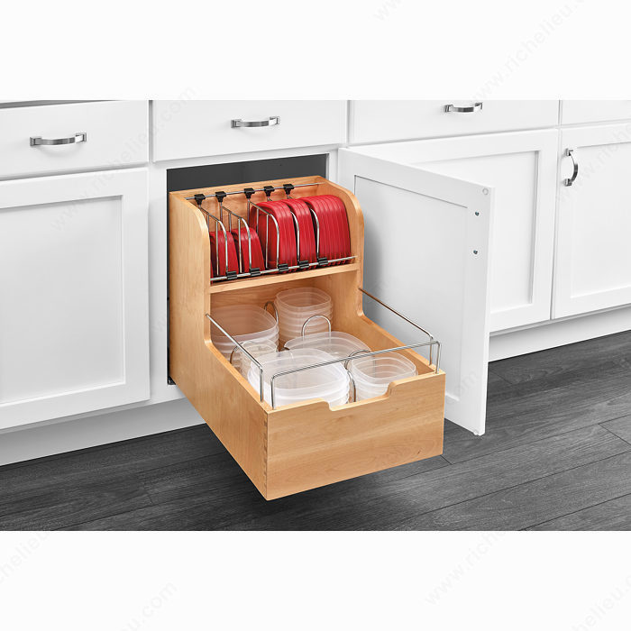 Pull-Out Container Storage with Dividers